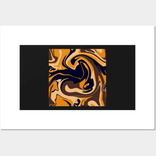 Tiger Stripes / Caramel Marble Posters and Art